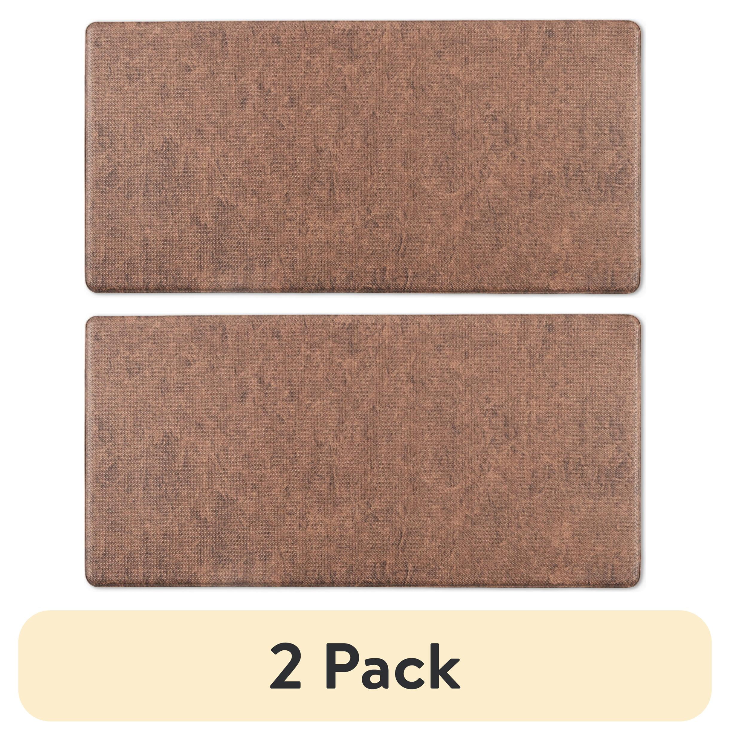 (2 pack) Better Homes & Gardens Washed Paper Kitchen Mat, Tan, 20"W x 41"L, 1 Piece