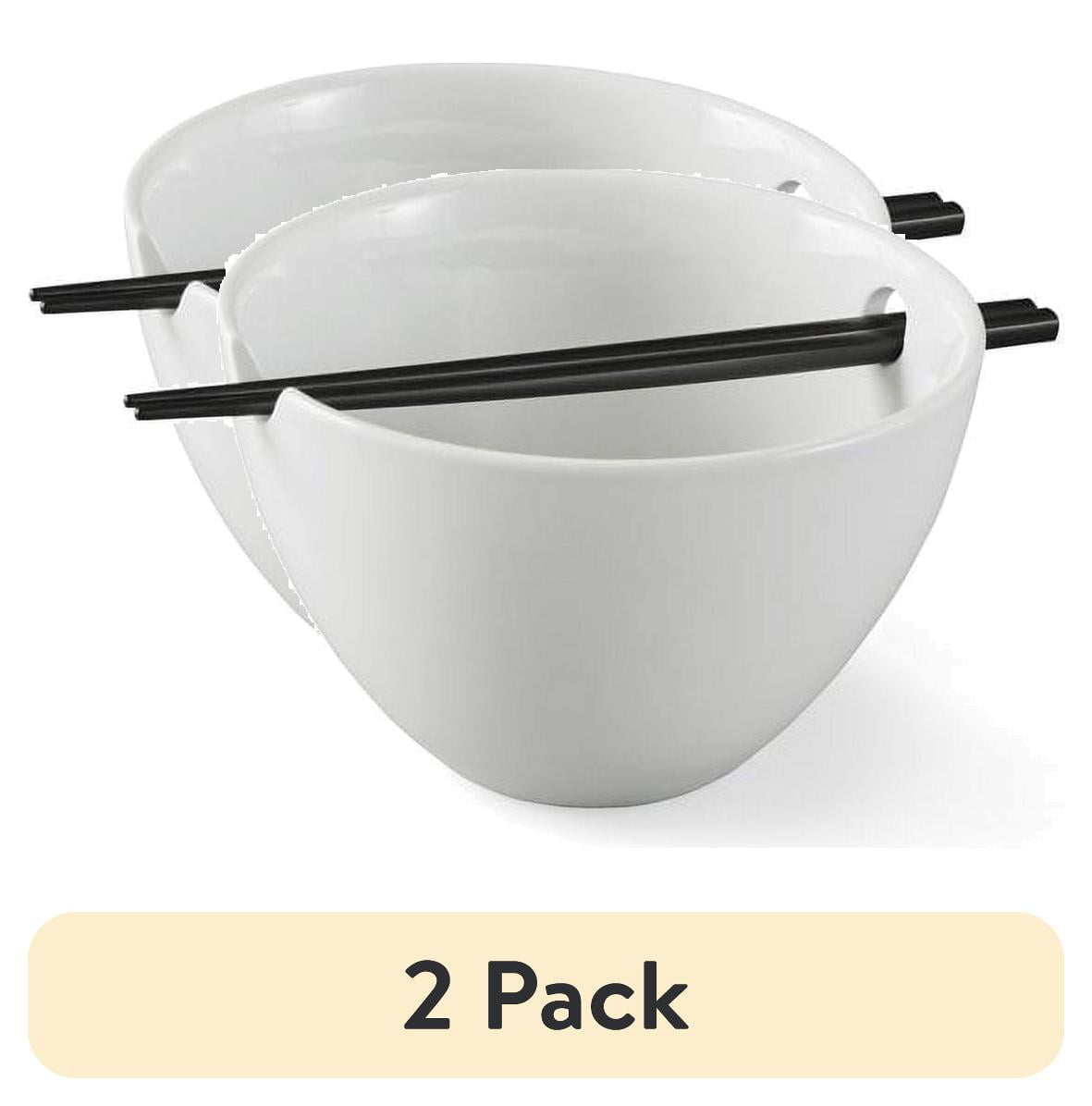 (2 pack) Better Homes &Gardens White Porcelain Noodle Bowl
