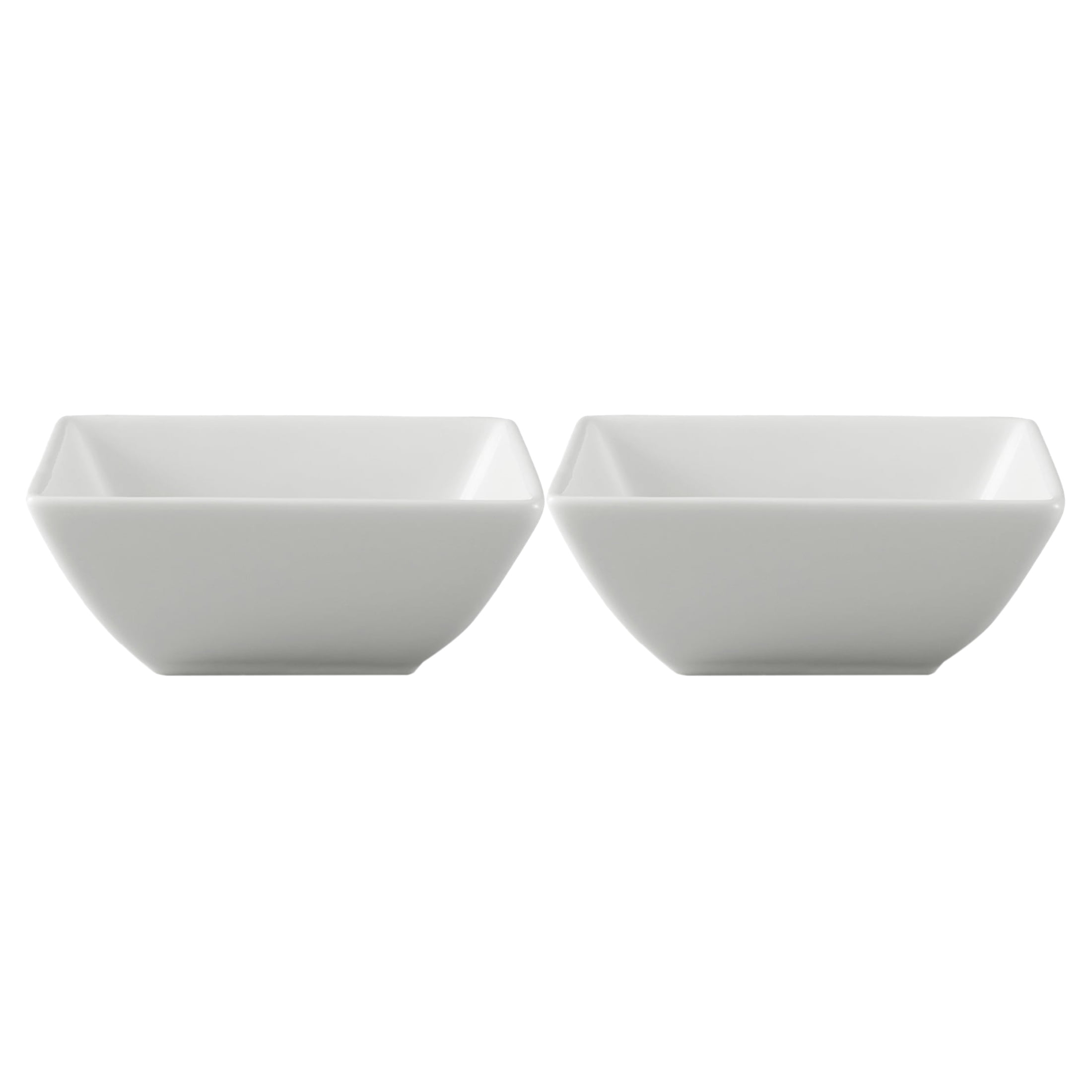 (2 pack) Better Homes & Gardens White Porcelain Square Appetizer Bowl