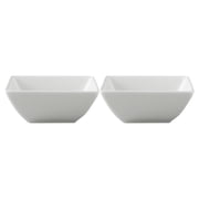 (2 pack) Better Homes & Gardens White Porcelain Square Appetizer Bowl