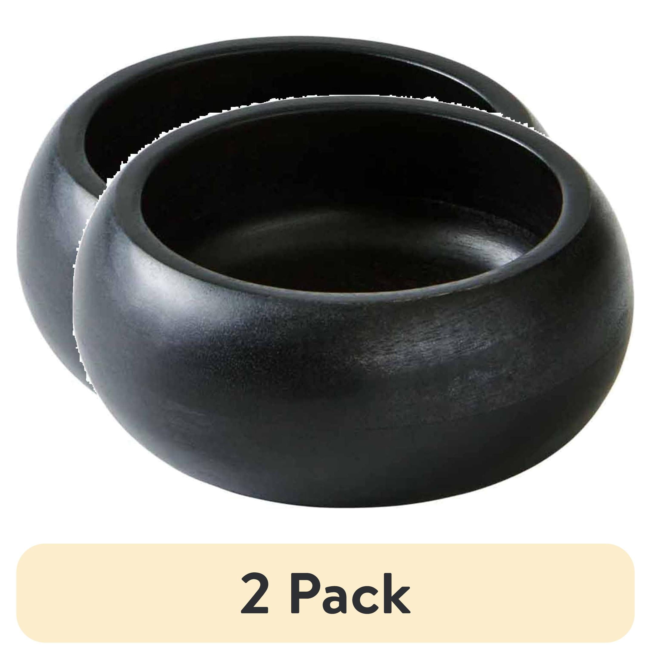 (2 pack) Better Homes & Gardens Wood Small Serving Bowl, Black