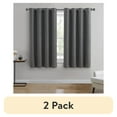 thumbnail interactive-video image 1 of (2 pack) Better Homes & Gardens Woven Textured Grommet Blackout Curtain Panel, 1-Piece, Gray, 50" W x 63" L, 1 of 7