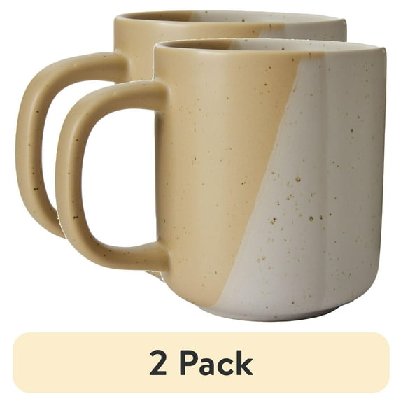 (2 pack) Better Homes & Gardens Yellow Hayes Stoneware Mug