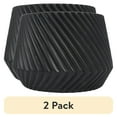 thumbnail image 1 of (2 pack) Better Homes and Gardens 6 in Black Ceramic Ridge Planter, 1 of 8