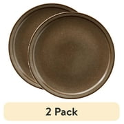 (2 pack) Better Homes and Gardens Banks Brown 8.3-inch Stoneware Salad Plate