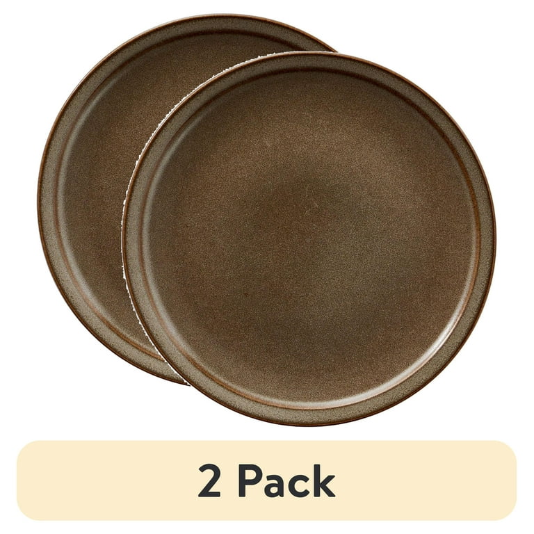 Better Homes & Gardens 2 Pack 8.3-inch Stoneware Salad Plate Brown