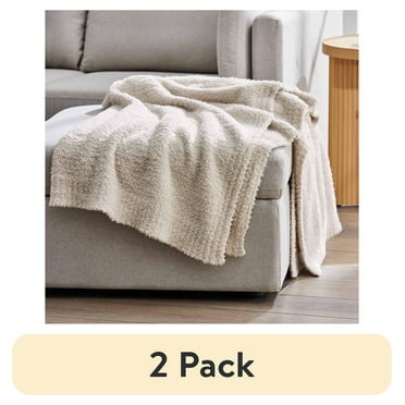 Better Homes and Gardens Beige Cozy Knit Throw, 50" x 72"