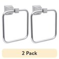 thumbnail image 1 of (2 pack) Better Homes and Gardens Chandler Towel Ring, Wall Mounted Bathroom Towel Holder, Chrome, 1 of 9