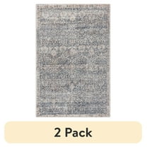 (2 pack) Better Homes & Gardens Damask Multi Indoor Area Rug, 2' x 3'
