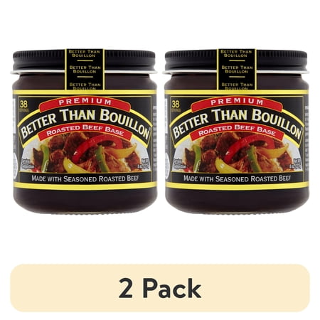 (2 pack) Better Than Bouillon Premium Roasted Beef Base, Shelf-Stable, 8 oz Jar