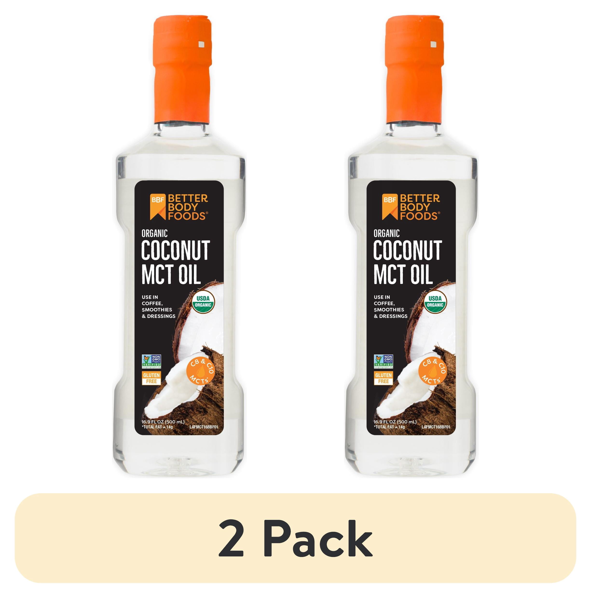 (2 pack) BetterBody Foods MCT Oil Concentrated MCTs from Organic Coconut Oil, 500ml