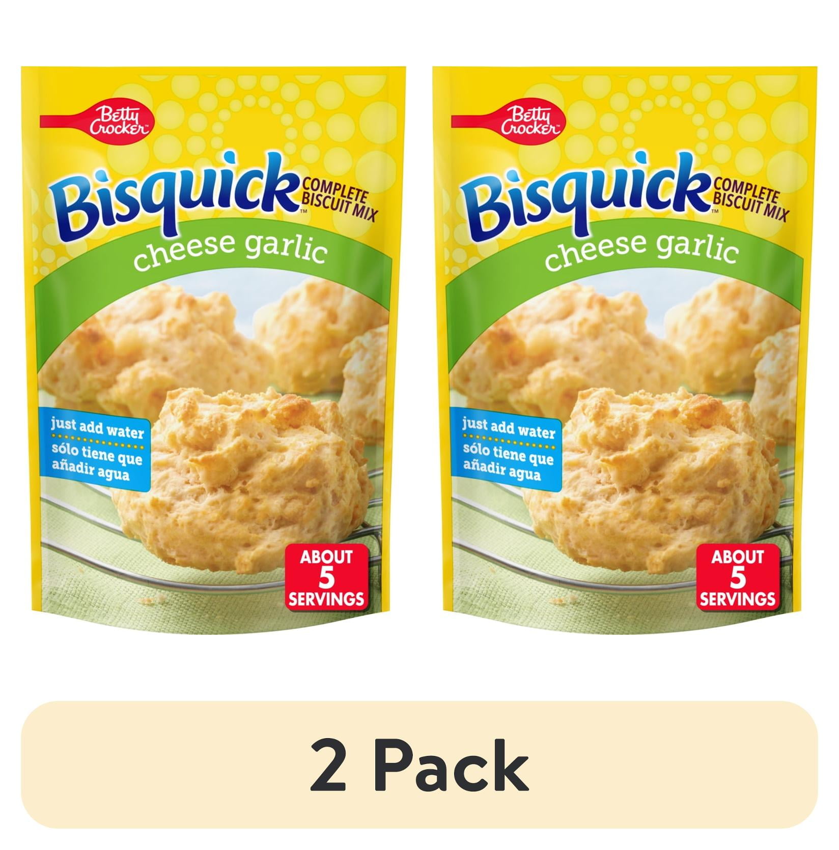 (2 pack) Betty Crocker Bisquick Complete Cheese Garlic Biscuit Mix, 7.75 oz