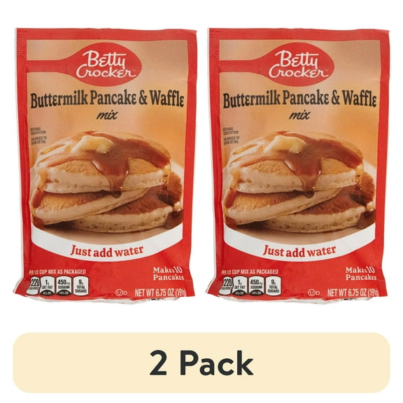 (2 pack) Betty Crocker Buttermilk Pancake and Waffle Mix, 6.75 oz.