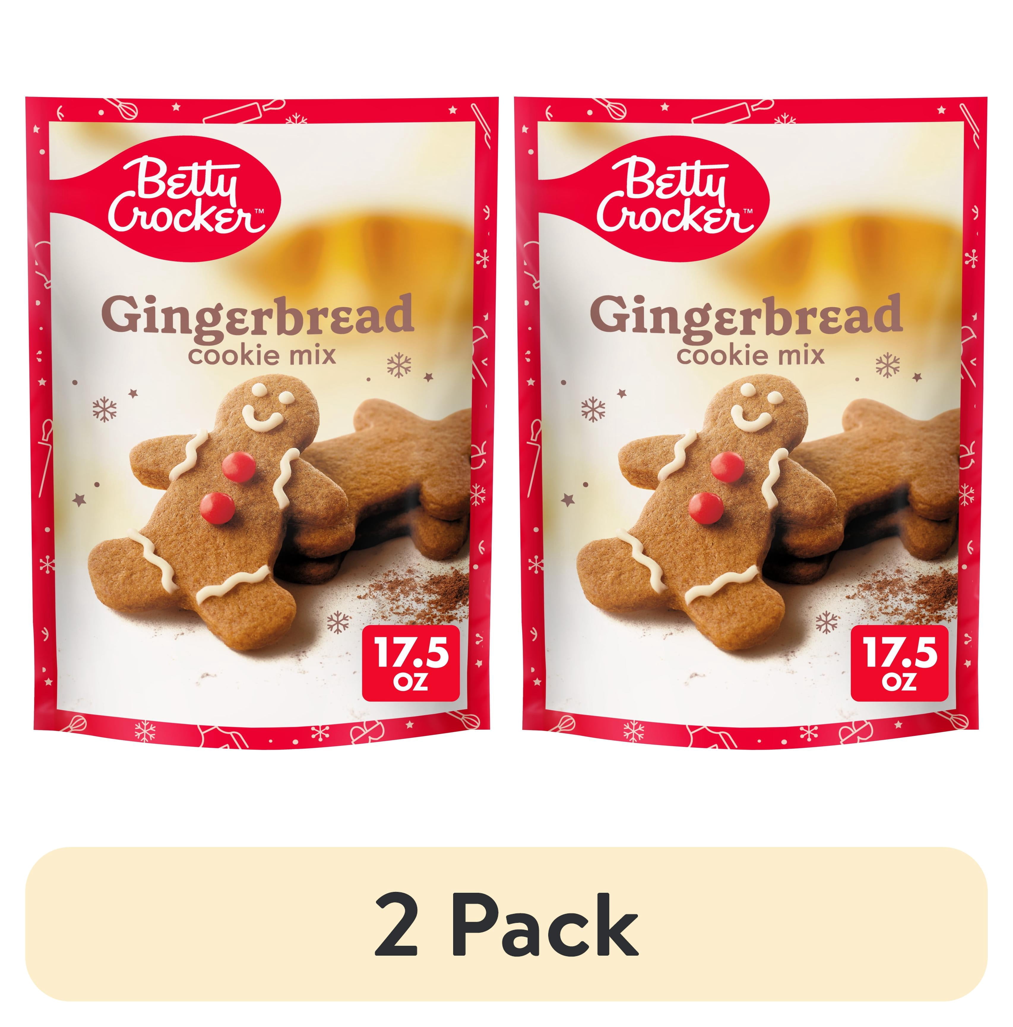 (2 pack) Betty Crocker Limited Edition Gingerbread Cookie Mix, Holiday Baking, 17.5 oz