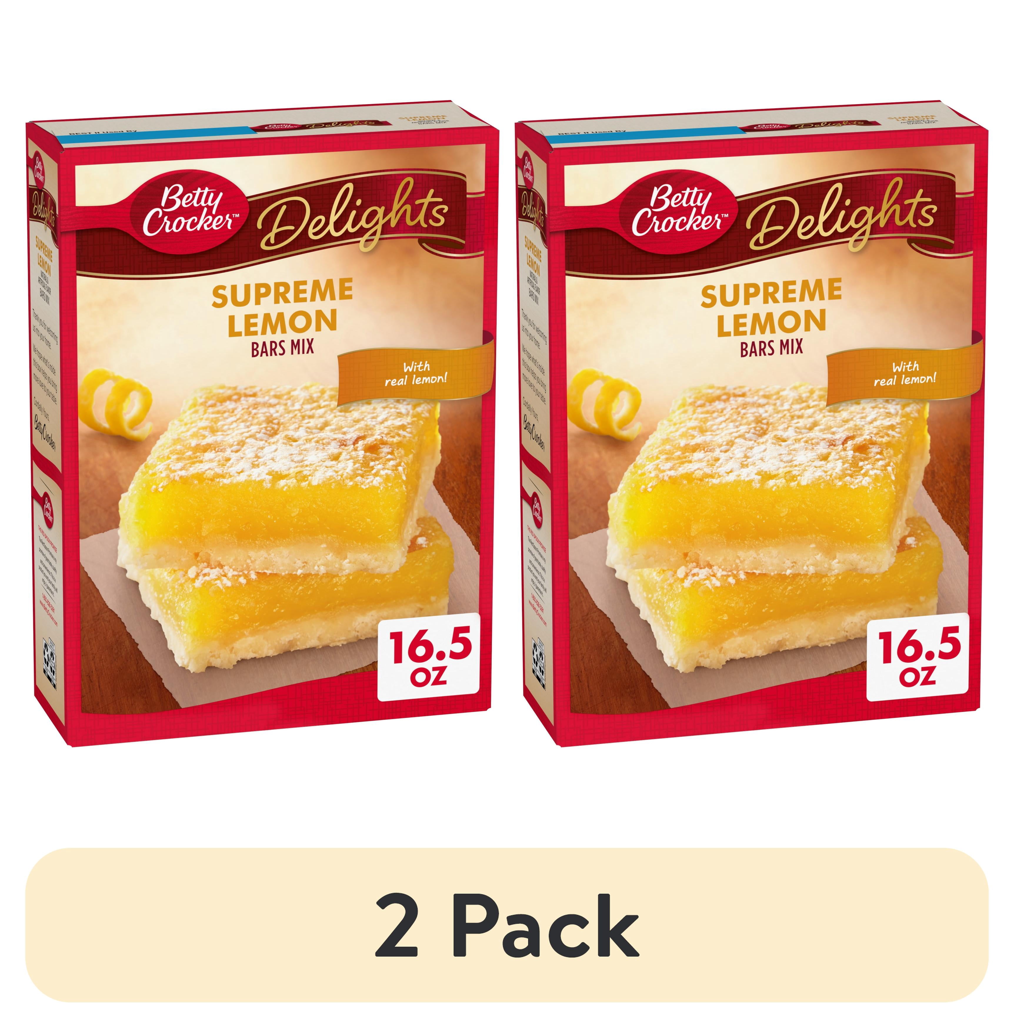 (2 pack) Betty Crocker Delights Supreme Lemon Bars Mix, 16.5 oz.