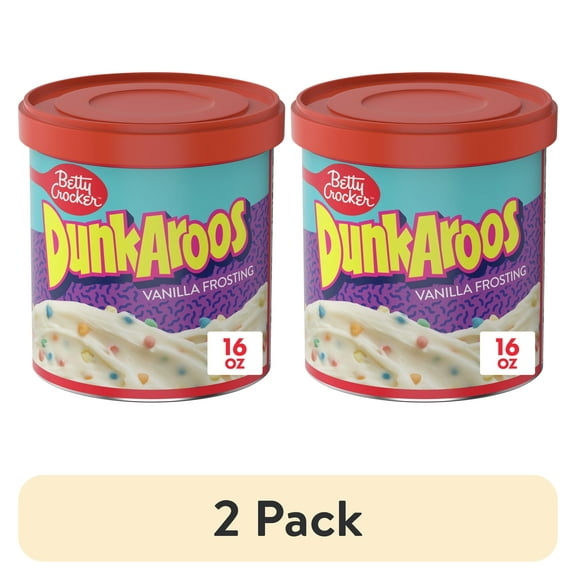 (2 pack) Betty Crocker DunkAroos Vanilla Frosting with Rainbow Chips