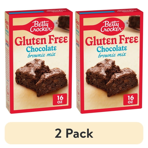 (2 pack) Betty Crocker Gluten Free Chocolate Brownie Mix, 16 oz.