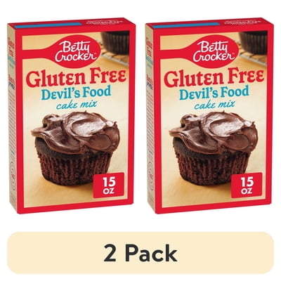 (2 pack) Betty Crocker Gluten Free Devil's Food Cake Mix, 15 oz.