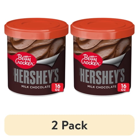 (2 pack) Betty Crocker HERSHEY'S Milk Chocolate Frosting, Gluten Free, 16 oz