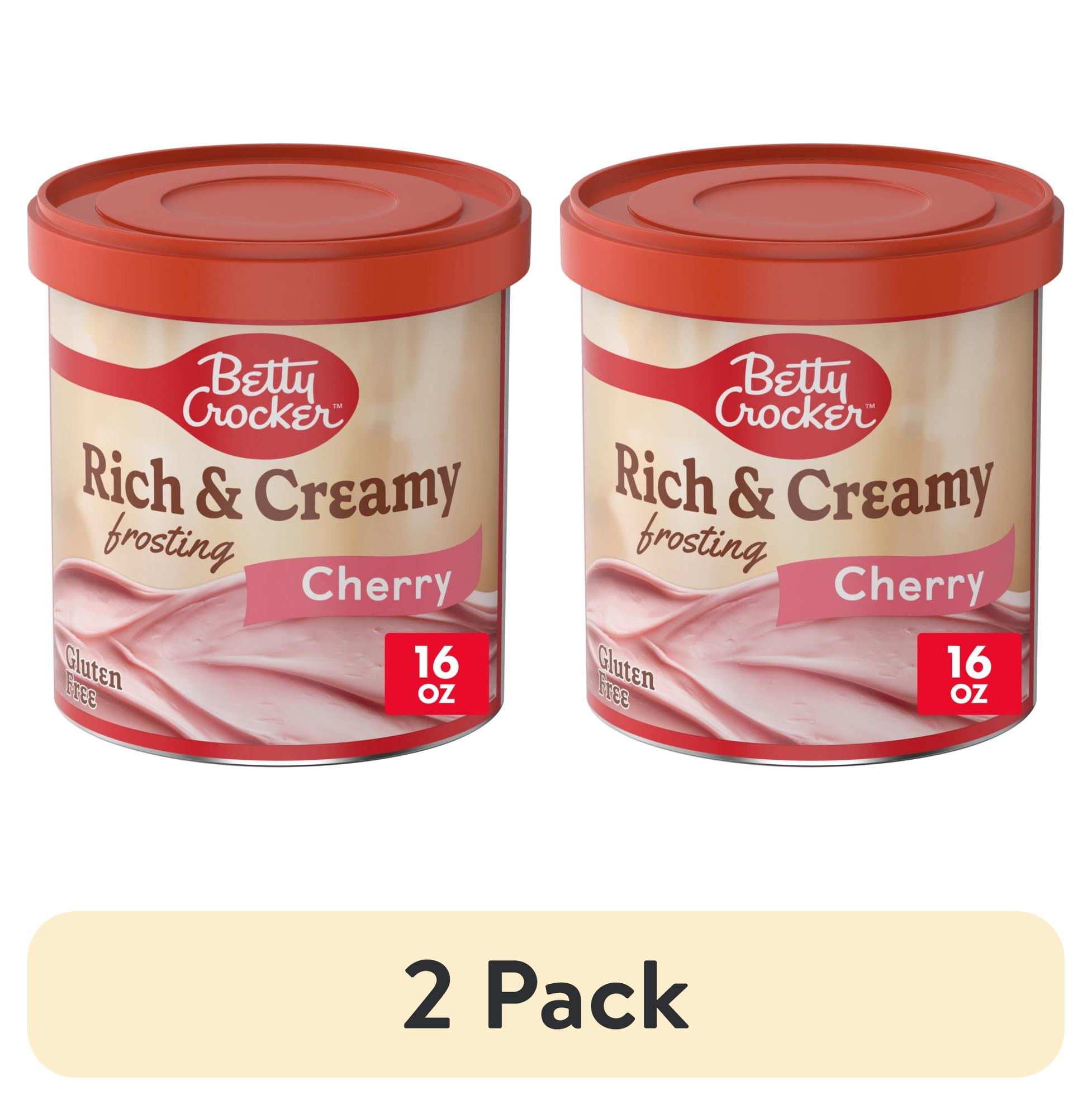 (2 pack) Betty Crocker Rich and Creamy Cherry Frosting, Gluten Free, 16 oz