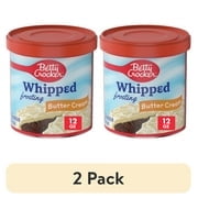 (2 pack) Betty Crocker Whipped Butter Cream Frosting, Gluten Free, 12 oz