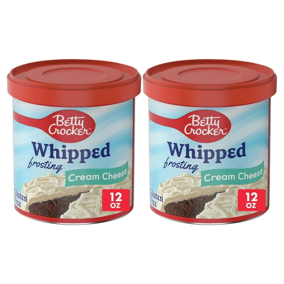 (2 pack) Betty Crocker Whipped Cream Cheese Frosting, Gluten Free, 12 oz