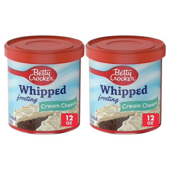 (2 pack) Betty Crocker Whipped Cream Cheese Frosting, Gluten Free, 12 oz
