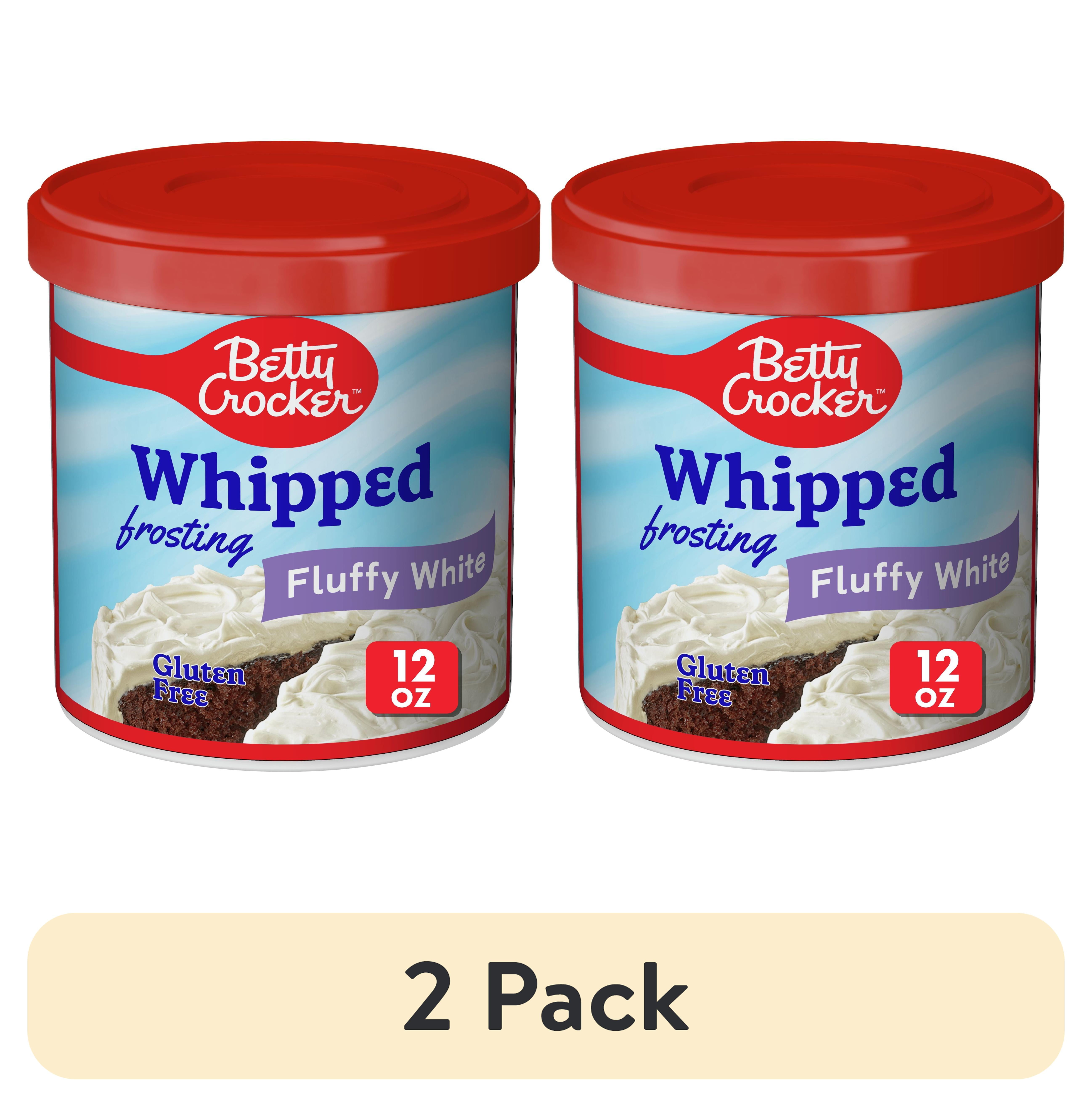 (2 pack) Betty Crocker Whipped Fluffy White Frosting, Gluten Free, 12 oz