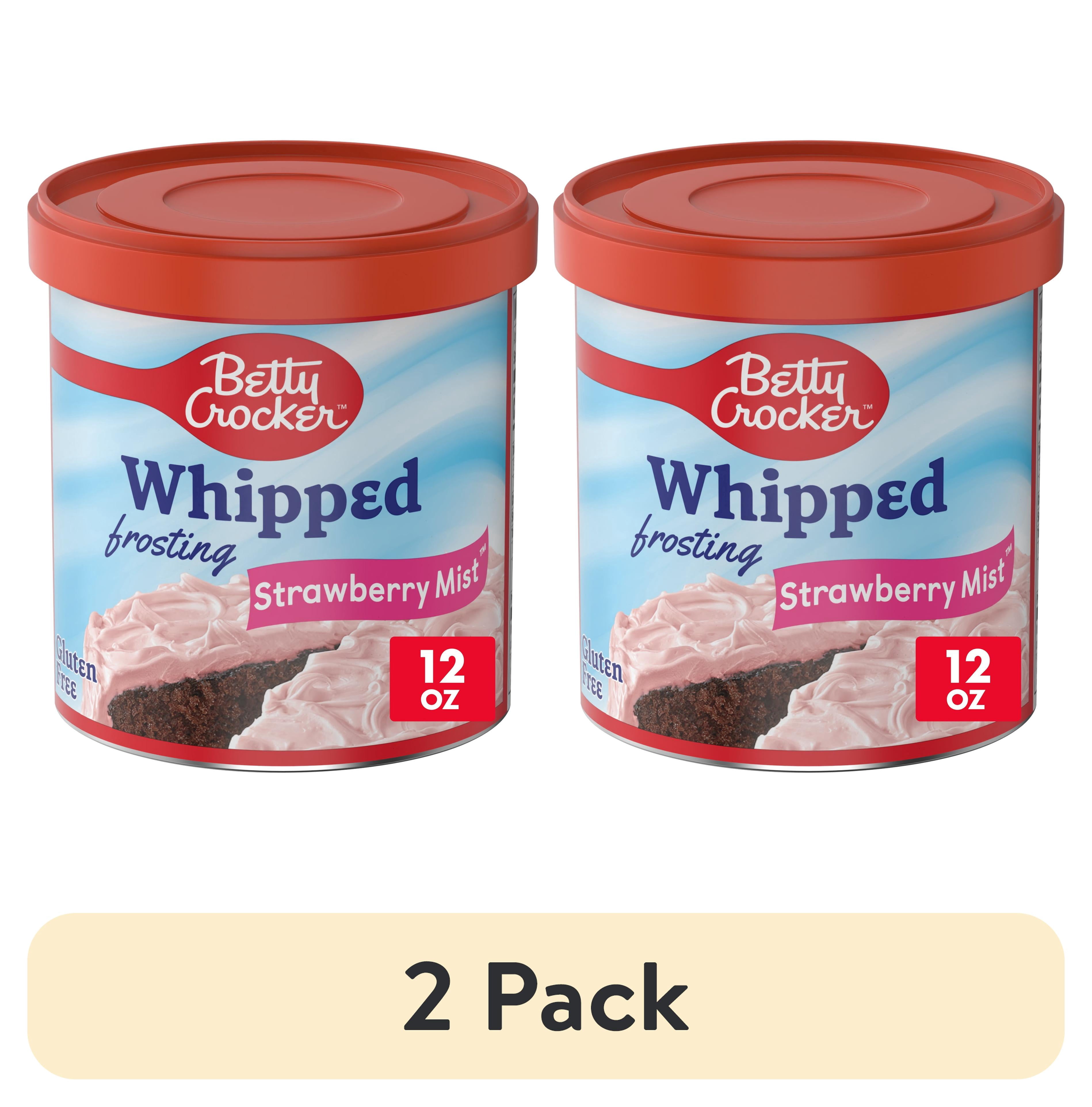 (2 pack) Betty Crocker Whipped Strawberry Mist Frosting, Gluten Free, 12 oz
