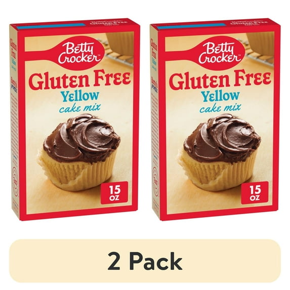(2 pack) Betty Crocker Gluten Free Yellow Cake Mix, 15 oz.