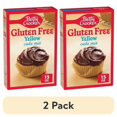 (2 pack) Betty Crocker Gluten Free Yellow Cake Mix, 15 oz.