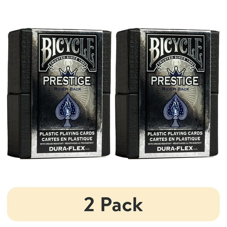 2 pack) Bicycle Prestige Plastic Premium Playing Cards, Standard
