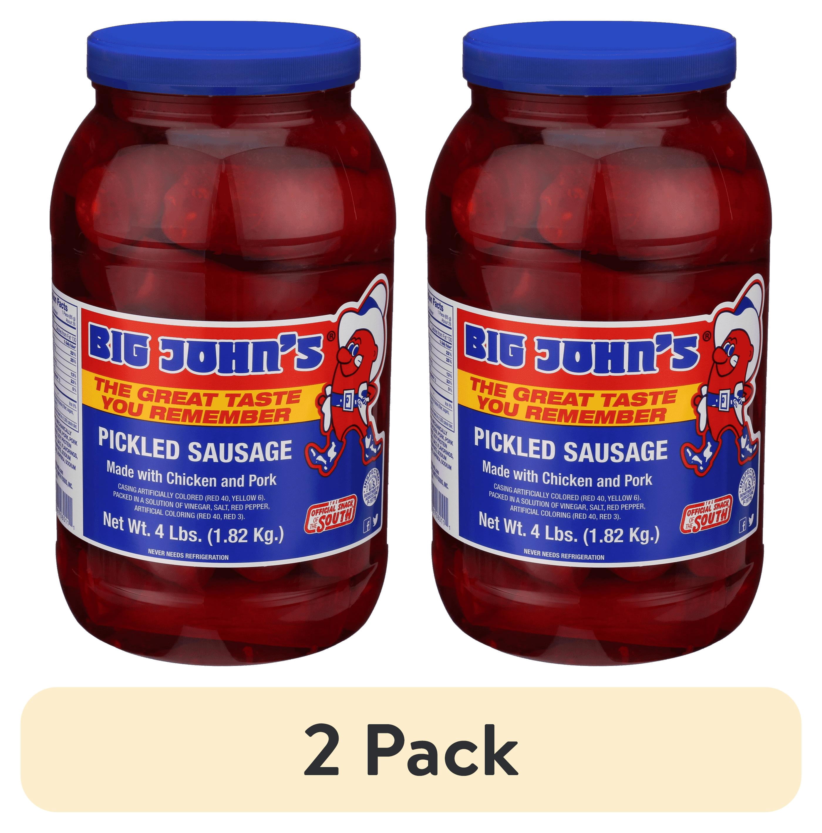 (2 pack) Big John's Ready to Eat Pickled Sausage 4lb Jar