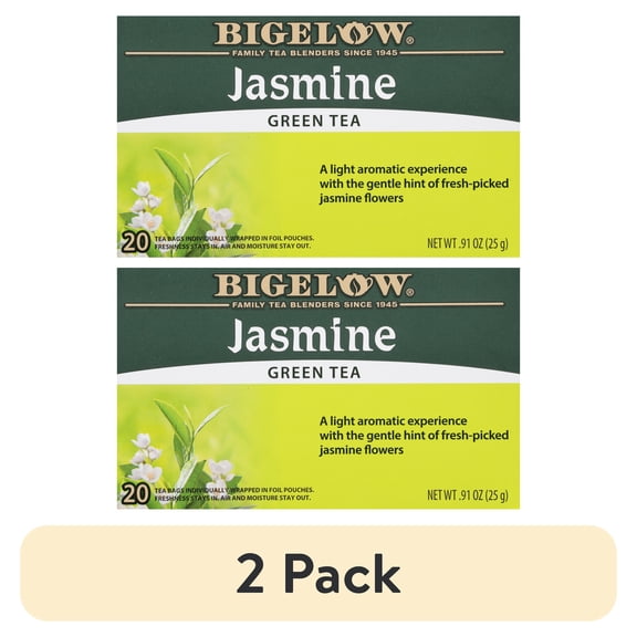 (2 pack) Bigelow Jasmine, Green Tea Bags, 20 Count