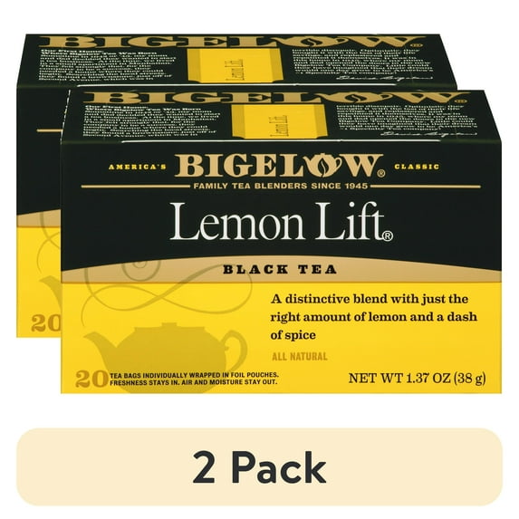 (2 pack) Bigelow Lemon Lift, Black Tea Bags, 20 Count