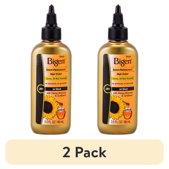 (2 pack) Bigen Semi Permanent Hair Color JB1 Jet Black, 3 oz., Female, Adult