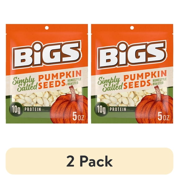 (2 pack) BIGS Simply Salted Pumpkin Seeds, 5 oz.