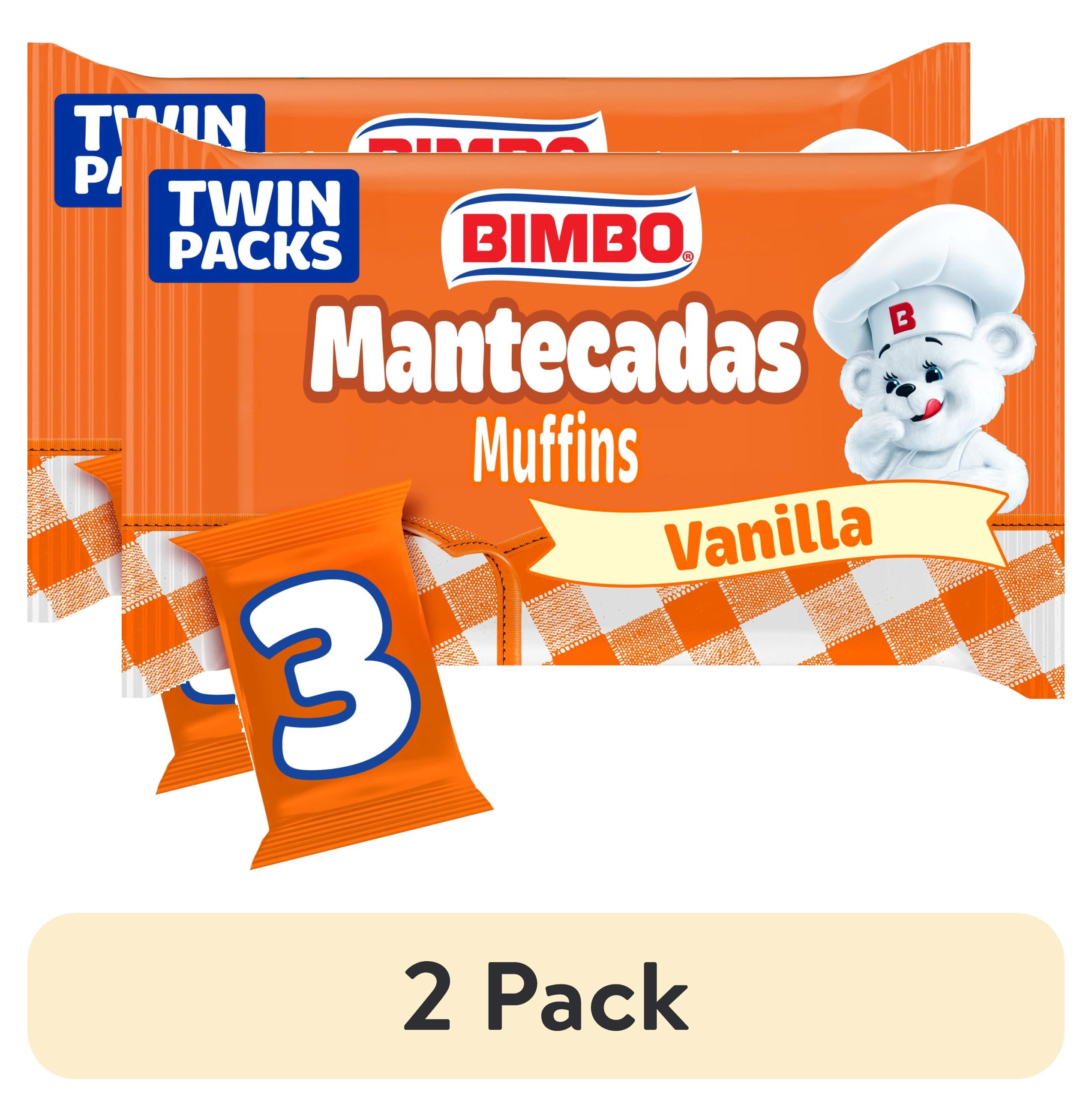 (2 pack) Bimbo Mantecadas Vanilla Muffins, 3 count, 11.10 oz