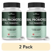 2 pack BioSchwartz Advanced Oral Probiotic Dietary Supplement, Strawberry, 60 Chewable Tablets