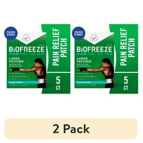 (2 pack) Biofreeze Pain Relief Patches, Back Knee Muscle Joint and Arthritis Pain Relievers, Menthol, 5 Count