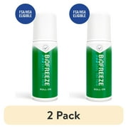 (2 pack) Biofreeze Pain Relief Roll-On, Back Knee Muscle Joint Arthritis Pain Relievers, Menthol, 2.5 oz