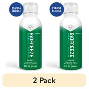 (2 pack) Biofreeze Pain Relief Spray, Back Knee Muscle Joint and Arthritis Pain Relievers, Menthol, 3 oz