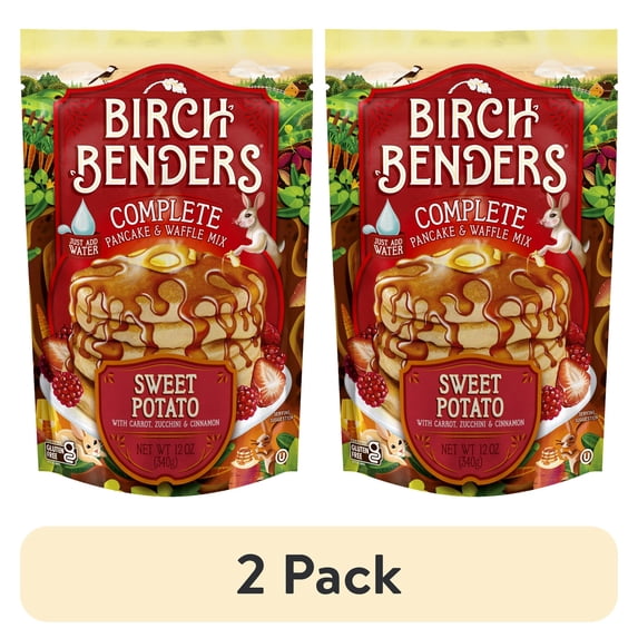 (2 pack) Birch Benders Sweet Potato Pancake & Waffle Mix, 12oz