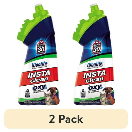 (2 pack) Bissell Woolite InstaClean Pet with Brush Head Cleaner, 1740