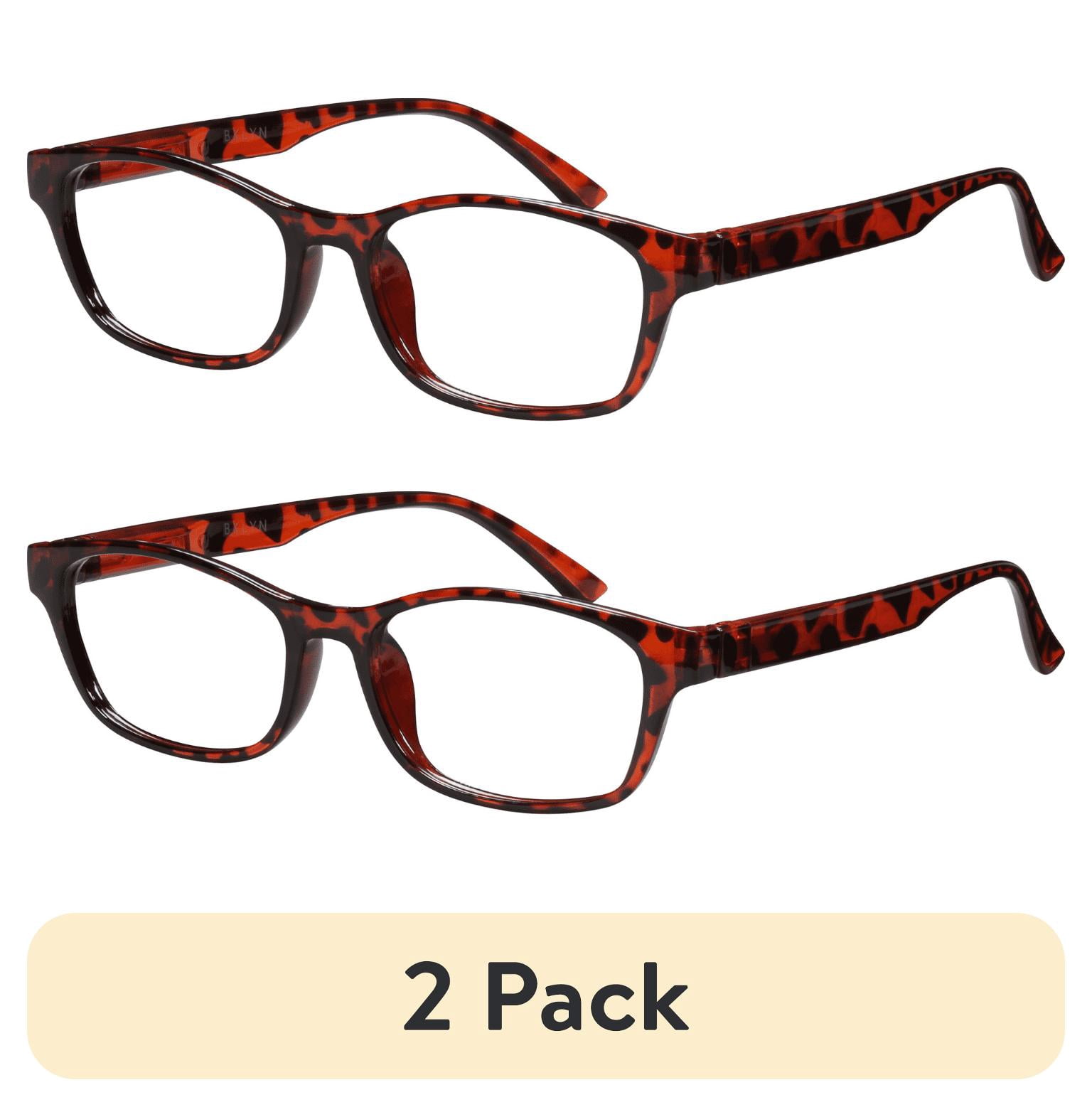 (2 pack) Bklyn, Albee +2.50, Adult, Womens, Plastic Reading Glasses & Pouches Value Pack , 2 Ea