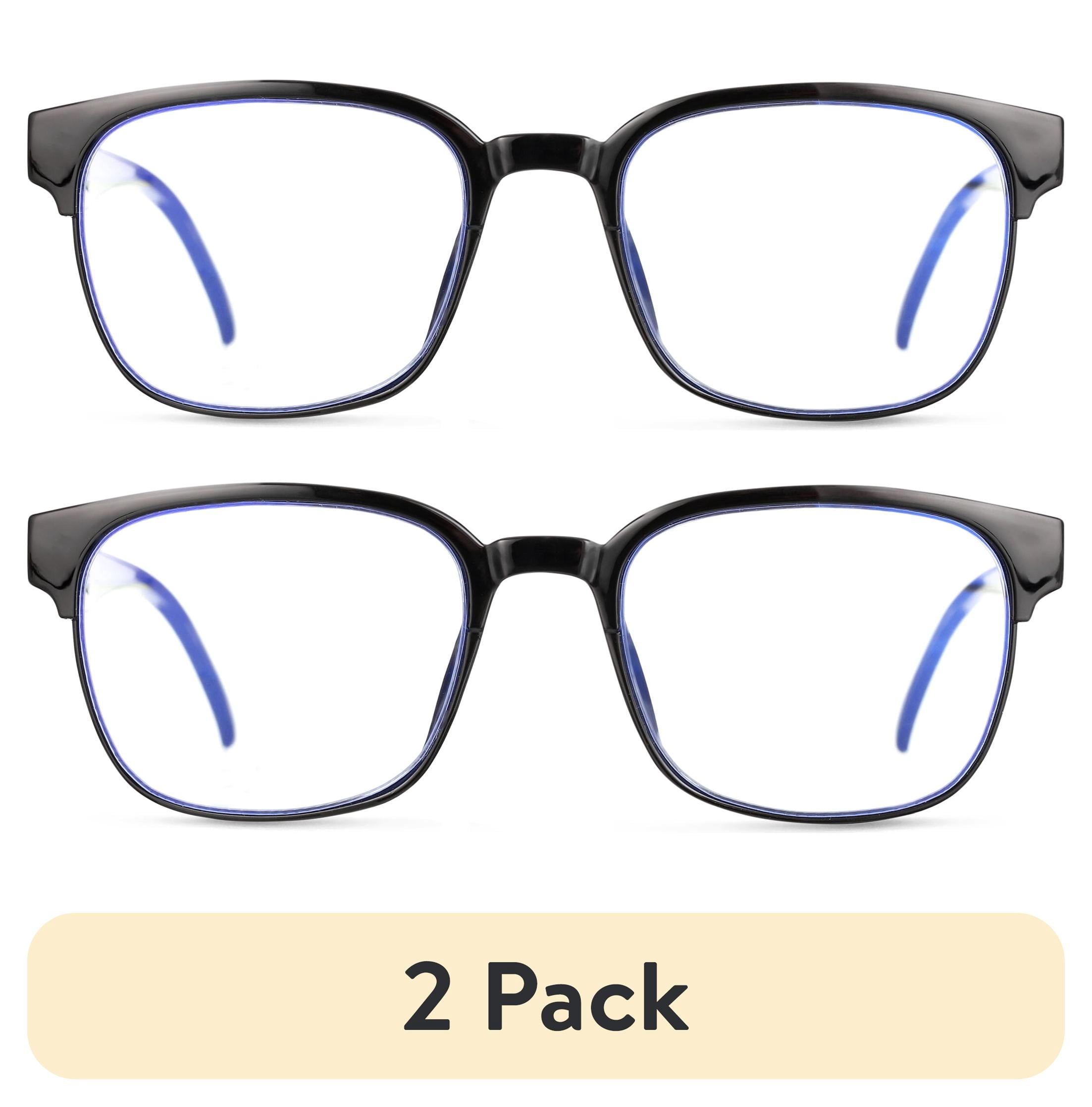 (2 pack) Bklyn Flatbush Men's Plastic Blue Light Readers Navy, 1 Pair