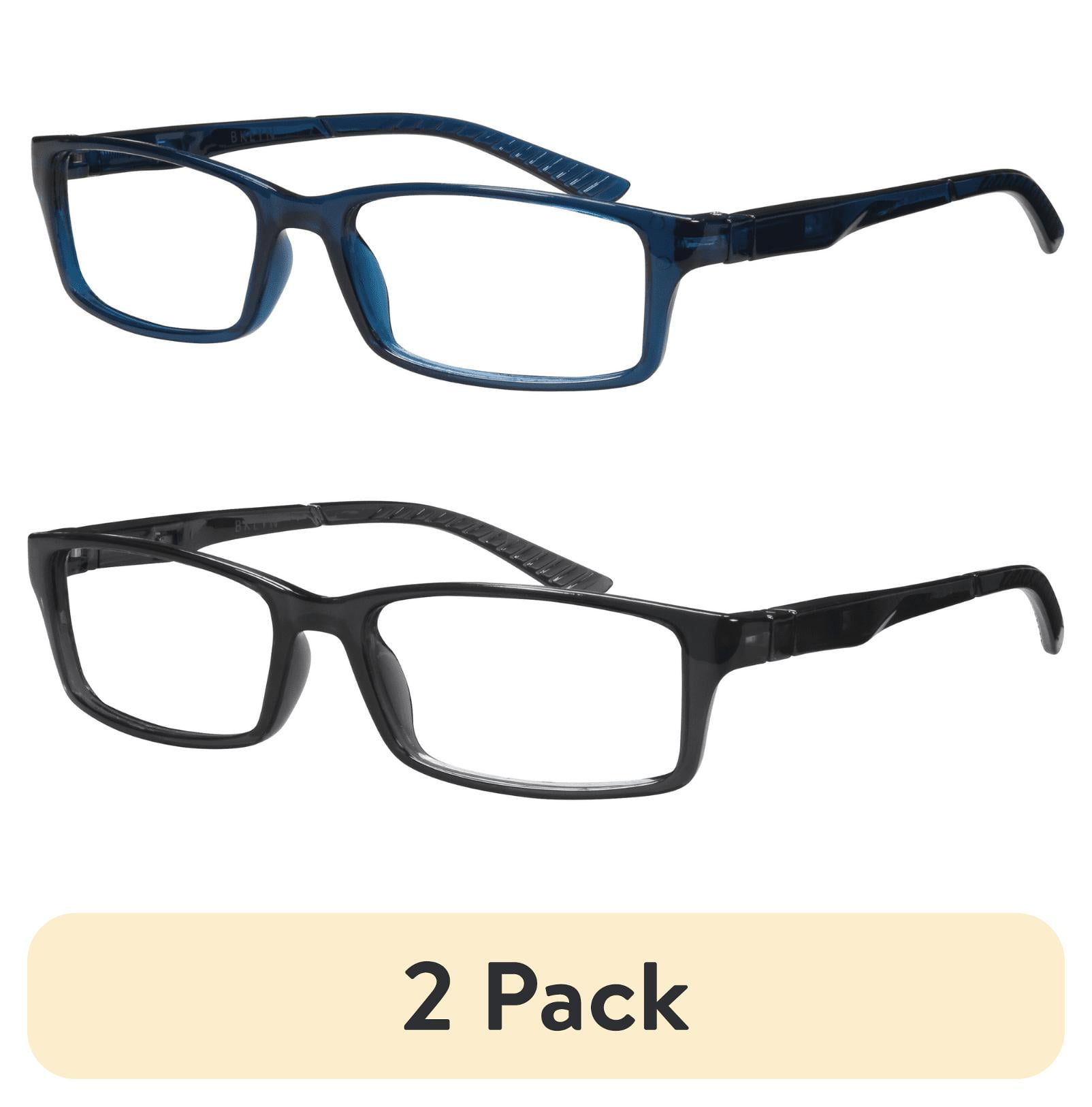 (2 pack) Bklyn, Windsor +1.50, Adult, Unisex, Plastic Reading Glasses & Pouches Value Pack , 2 Ea