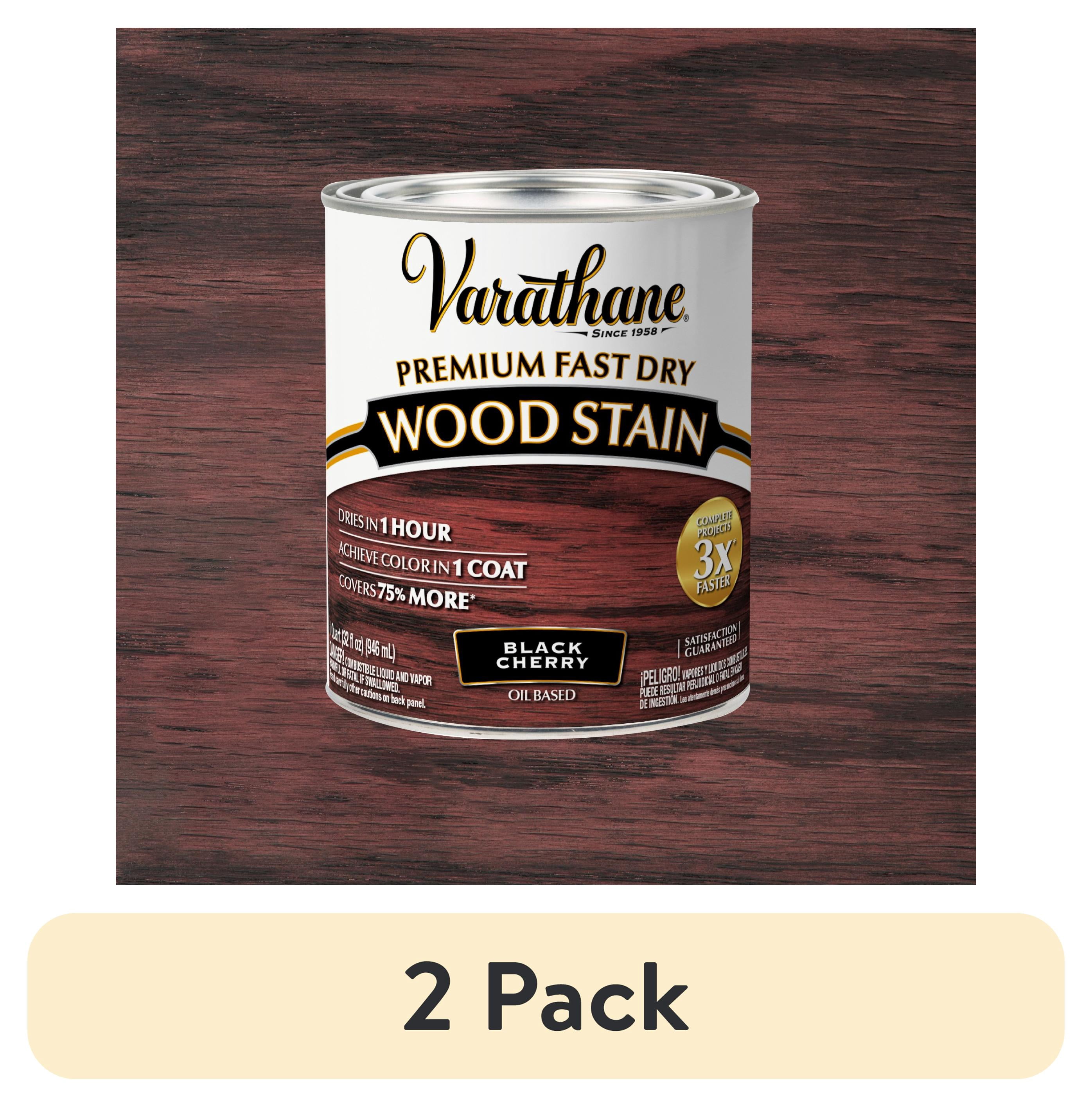 (2 pack) Black Cherry, Varathane Premium Fast Dry Wood Stain-262009, Quart