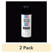 (2 pack) Black, Quick Color All Purpose Gloss Spray Paint-391192, 10 oz