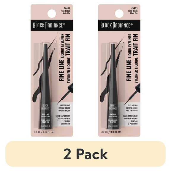 (2 pack) Black Radiance Fine Line Liquid Eyeliner - Fine Black